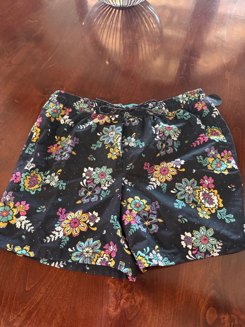 No Boundaries Black Floral Swim Trunks,xl, NWT